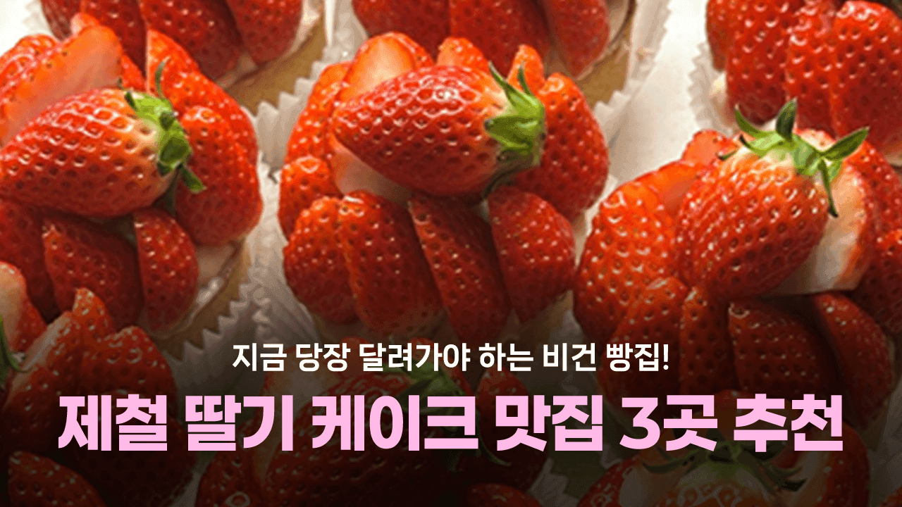 딸기의 계절 🍓 비건 딸기 케이크 맛집 3곳 추천