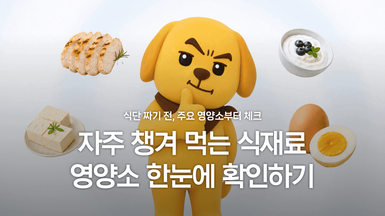 자주 챙겨먹는 식재료 영양소 한눈에 확인하기